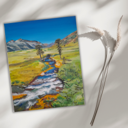 Un cuadro pintado a mano que captura la esencia de Neuquén, una de nuestras joyas de la Patagonia Argentina. 30 x 40