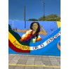 Mural de Juana Azurduy en escuela n 81 de Almirante Brown. Glew