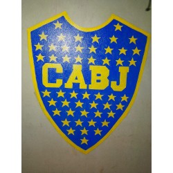 Escudo de Boca Juniors en pared de 1 metro de ancho x 2 de alto.