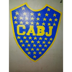 Escudo de Boca Juniors en pared de 1 metro de ancho x 2 de alto.