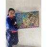 Una mirada de Leones.Cuadro de 50 x 70