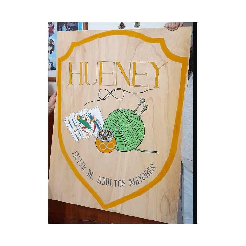 Escudo de Hueney para centro de adultos. 100 x 100