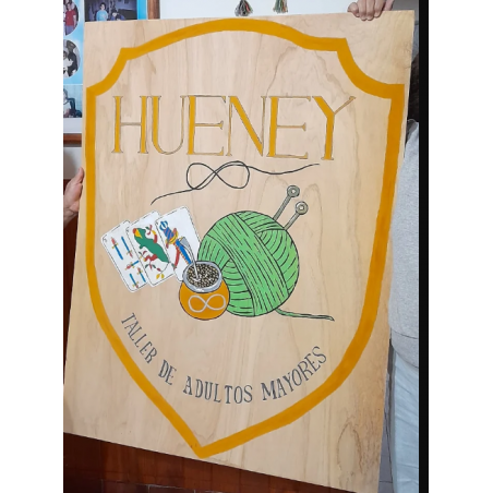 Escudo de Hueney para centro de adultos. 100 x 100